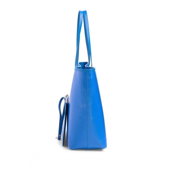 Ted Baker COATED TOTE BAG IN HARMONY FLORAL - BLUE - Picture 8 of 9